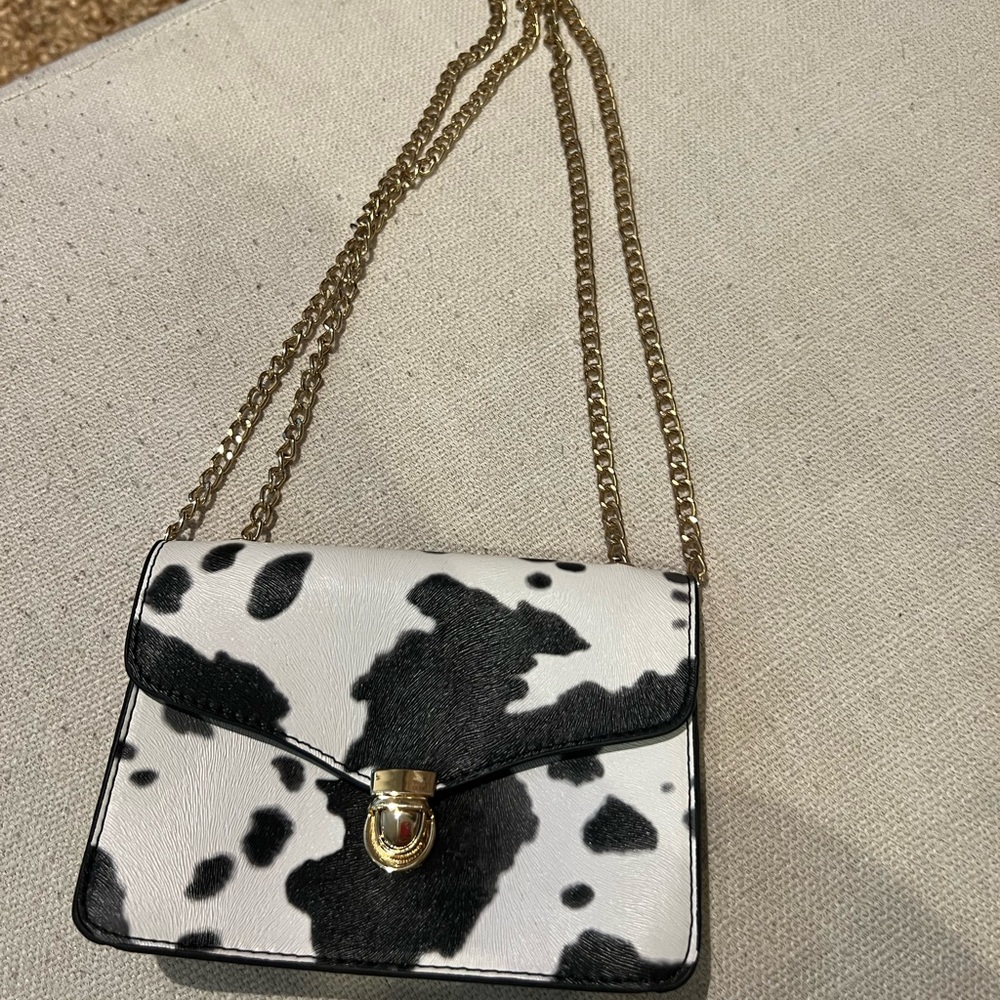 Cow print bag